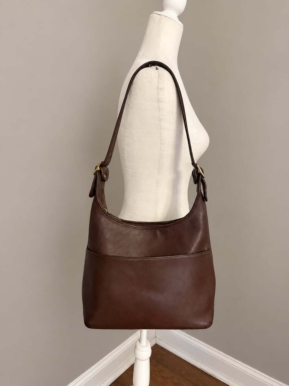 Vintage Coach Legacy Hobo 9058 Brown Leather Shoulder Bag